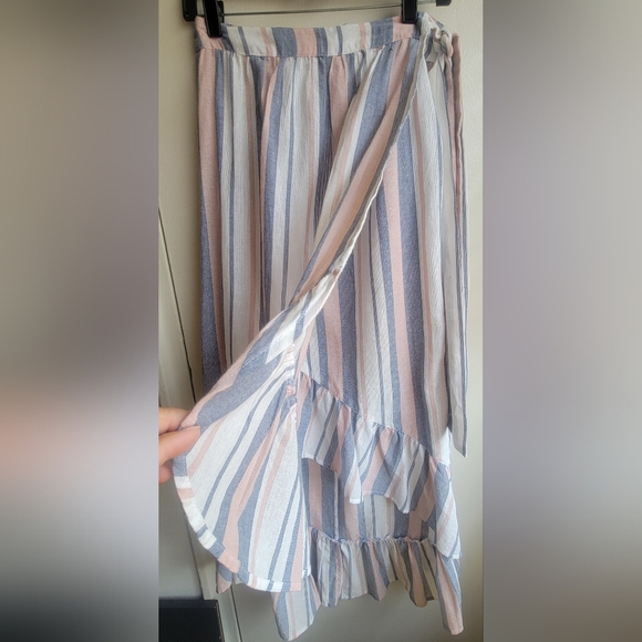 ASOS Striped Linen Top and Skirt Set Sz6 - Picture 9 of 9